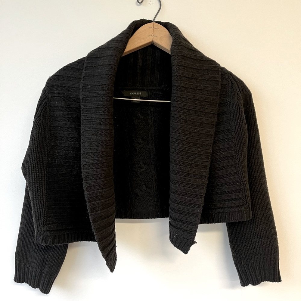 Express cropped sweater shrug.